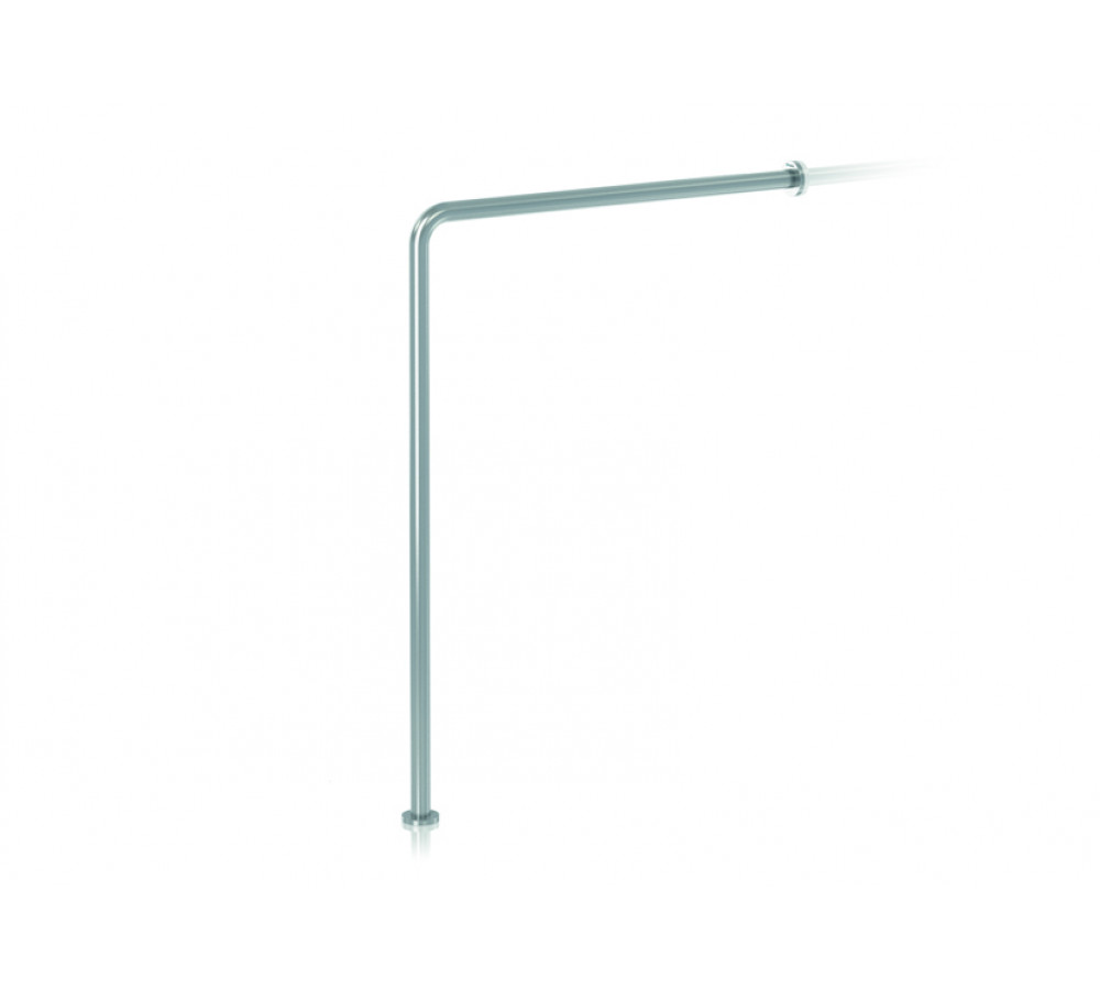 Genwec Wall To Floor 90º Grab Bar Stainless Steel Polished