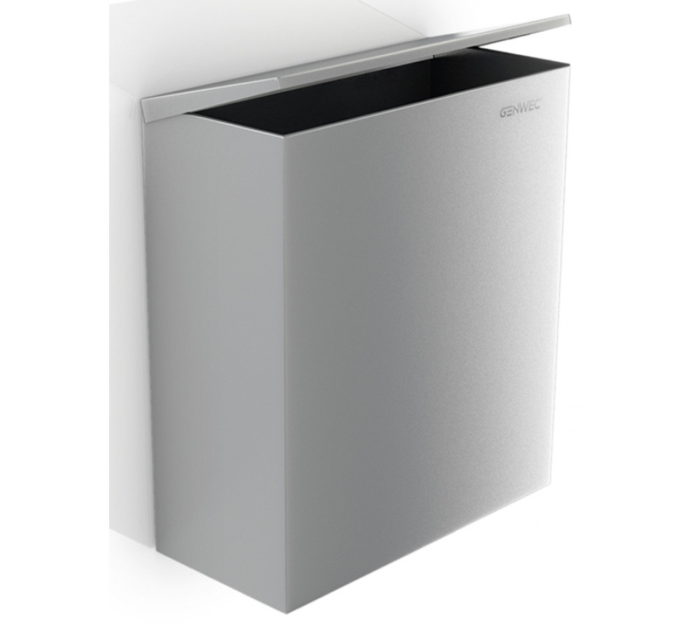 GENWEC WALL MOUNTED SANITARY NAPKIN BIN 304 STAINLESS STEEL BRUSHED