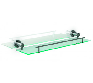 Glass shelf chromed brass "Itálica series"