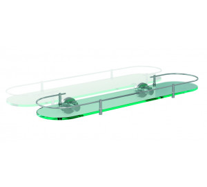 Glass shelf zinc "Cartago series"