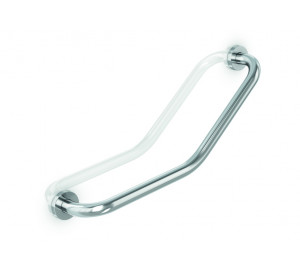 Support grab bar without soap dish chromed brass