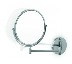 Magnifying mirror chromed brass