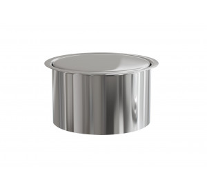 Counter mounted waste chute with lid