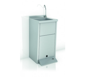 Pedal operated washbasin, no thermostatic