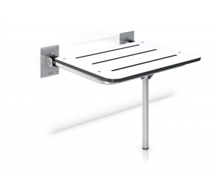 Phenolic folding seat with leg support brushed