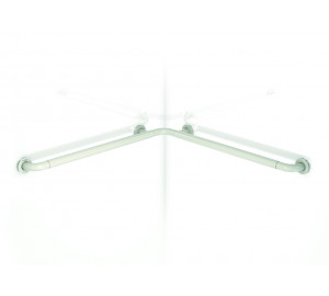 Wall to wall 90º grab bar 815x815mm