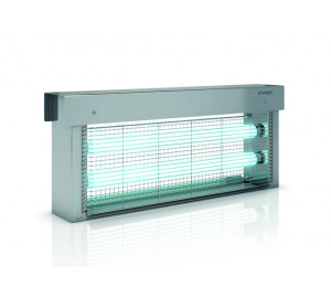 Wall mounted insect killer 2x40W in stainless steel