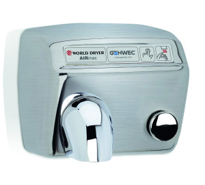 Model A hand dryer manual stainless steel brushed