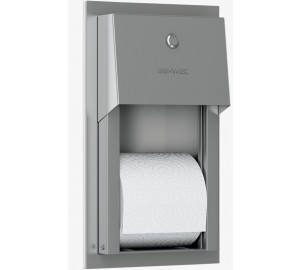 Two roll vertical recessed paper dispenser 304 stainless steel