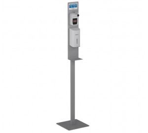 Automatic hand sanitizer gel dispenser + thermometer with grey stand