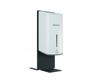 Automatic hand sanitizer spray dispenser with black desktop stand