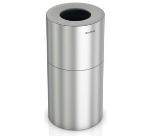 Waste bin 50L aluminium brushed