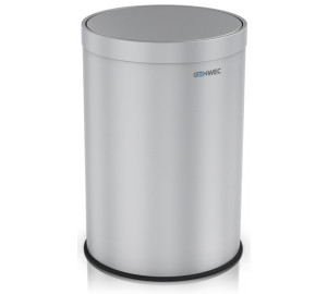 Wastepaper bin 9,4l stainless steel brushed