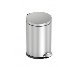 Wastepaper bin 5L stainless steel brushed, fingerprint resistant, softclose