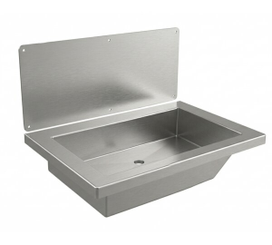 Collective washbasin with backsplash